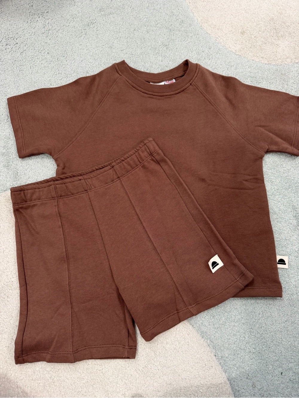 Zara toddler 6T matching brown short set